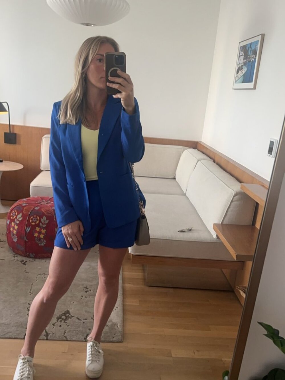 FMEYOA Royal Blue Single Button Blazer Size Small